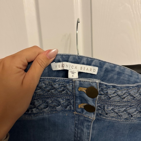 VERONICA BEARD Biscayne Braided Mid Rise Bootcut Jeans - size 6 - Picture 8 of 10